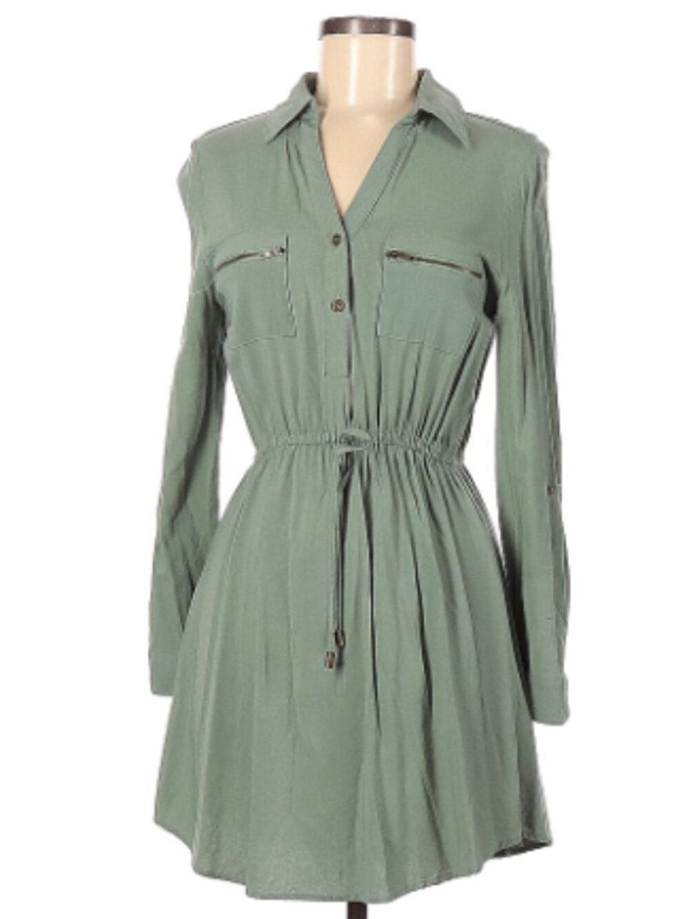 Blue Rain Sage Green Dress M